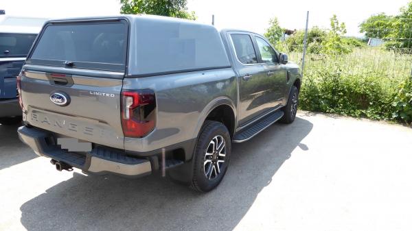 Hardtop ohne Seitenscheiben, Farbe: Weiß, kabinenhoch, inkl. ABE für Ford Ranger Doppelkabiner, Modell 2023